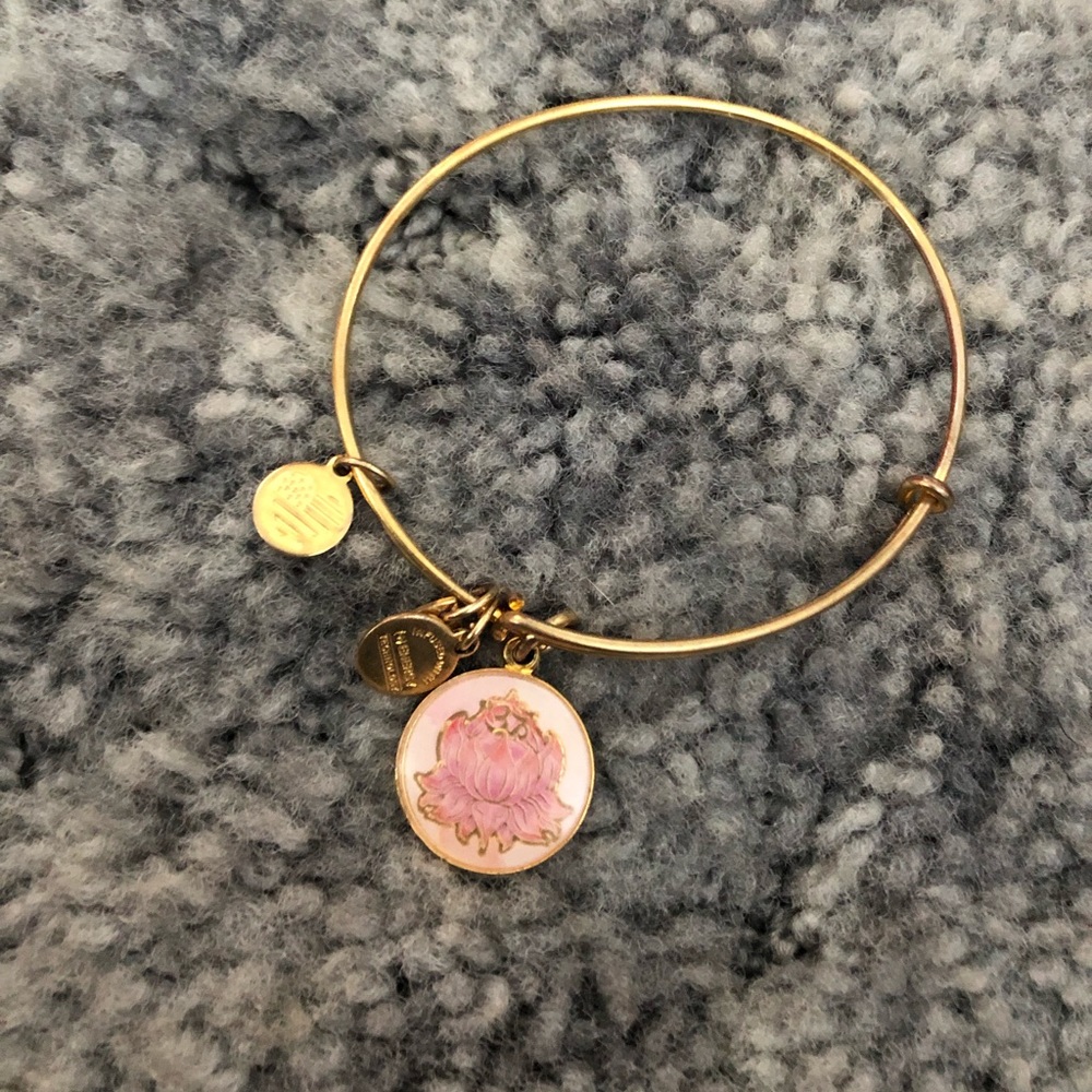 Pink lotus Alex and Ani bracelet